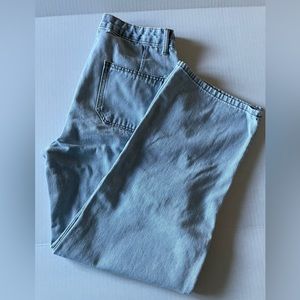 Boy Lt. blue denim color Jean back and side pockets, straight leg High-waisted.